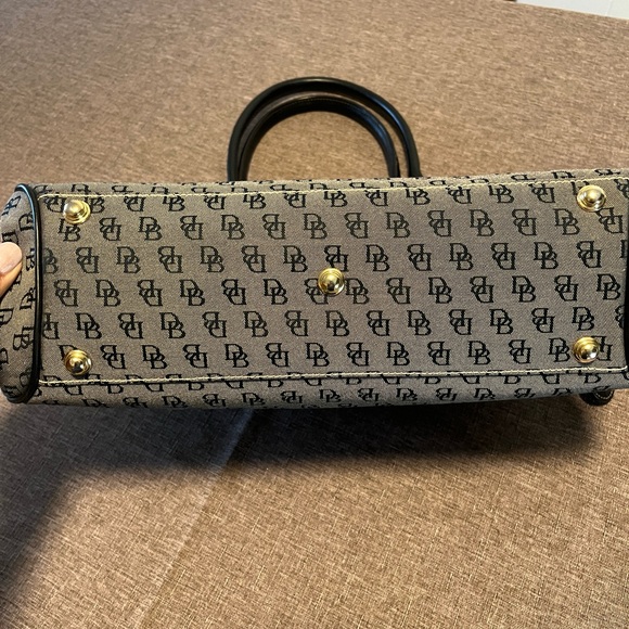 Dooney and Bourke black logo buckle satchel - Picture 10 of 12